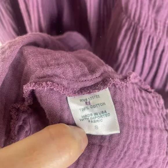 Xirena Luna Dress Size Small Cotton in Purple Mauve - Picture 6 of 9